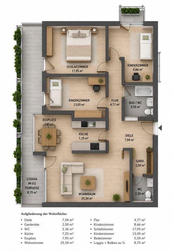 3 bedroom with open-plan kitchen flat for sale, 112 m², Lessingstrasse 26, Herrsching, Bavaria 3 bedroom with open-plan kitchen flat for sale, 112 m², Lessingstrasse 26, Herrsching, Bavaria