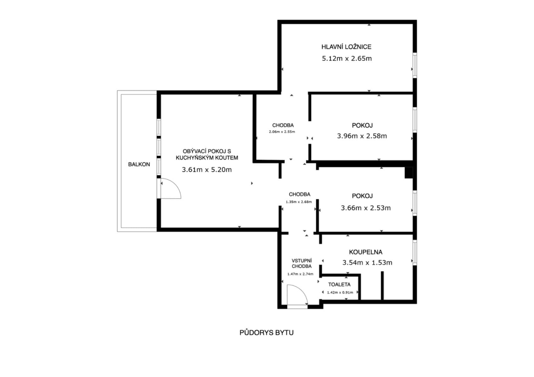 3 bedroom with open-plan kitchen flat for sale, 81 m², Svojšovická, Prague, Prague 3 bedroom with open-plan kitchen flat for sale, 81 m², Svojšovická, Prague, Prague