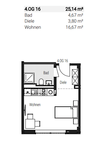 1 bedroom flat to rent, 26 m², Steinbühler Straße 4-6, Nürnberg, Bavaria 1 bedroom flat to rent, 26 m², Steinbühler Straße 4-6, Nürnberg, Bavaria