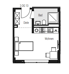 1 bedroom flat to rent, 26 m², Steinbühler Straße 4-6, Nürnberg, Bavaria 1 bedroom flat to rent, 26 m², Steinbühler Straße 4-6, Nürnberg, Bavaria
