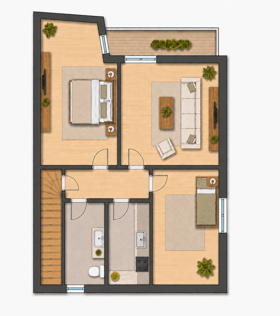 3 bedroom flat to rent, 63 m², Stuttgart, Baden-Württemberg 3 bedroom flat to rent, 63 m², Stuttgart, Baden-Württemberg