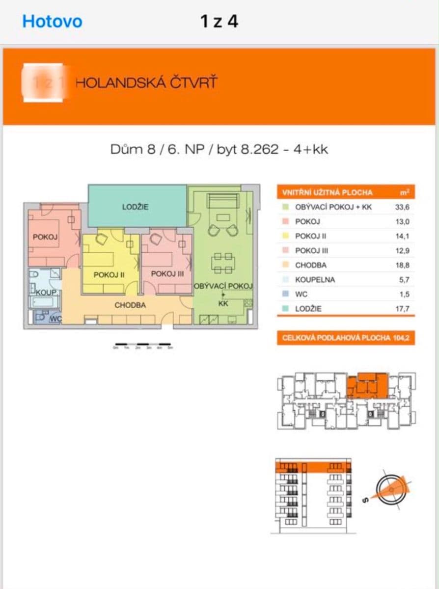 3 bedroom with open-plan kitchen flat to rent, 105 m², Edvarda Beneše, Olomouc, Olomoucký Region 3 bedroom with open-plan kitchen flat to rent, 105 m², Edvarda Beneše, Olomouc, Olomoucký Region