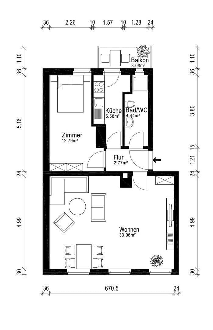 2 bedroom flat for sale, 61 m², Nürnberg, Bavaria 2 bedroom flat for sale, 61 m², Nürnberg, Bavaria