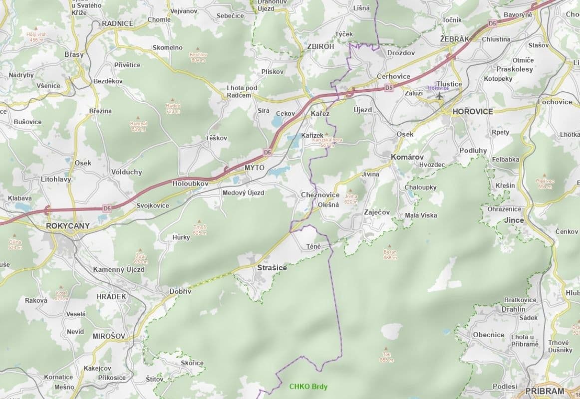plot for sale, 7,448 m², Cheznovice, Plzeňský Region plot for sale, 7,448 m², Cheznovice, Plzeňský Region