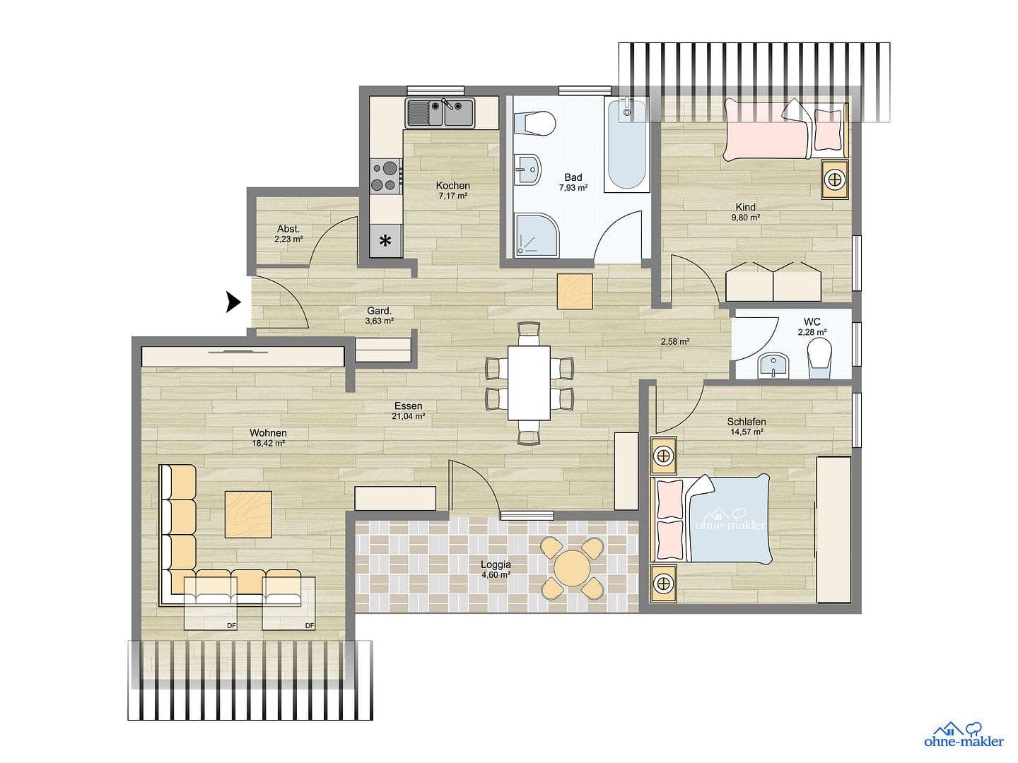 2 bedroom with open-plan kitchen flat for sale, 95 m², Hagenbüchach, Bavaria 2 bedroom with open-plan kitchen flat for sale, 95 m², Hagenbüchach, Bavaria