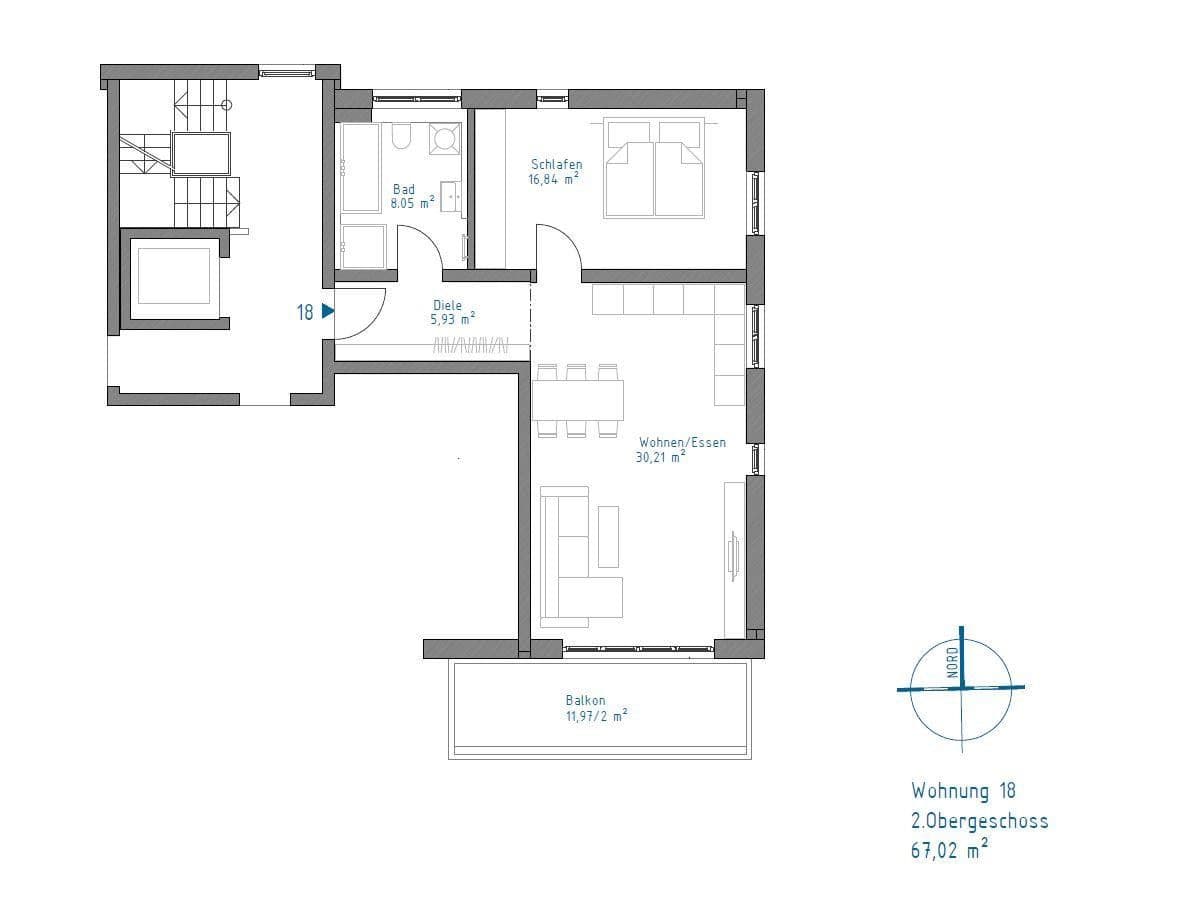 2 bedroom flat to rent, 68 m², Augsburg, Bavaria 2 bedroom flat to rent, 68 m², Augsburg, Bavaria
