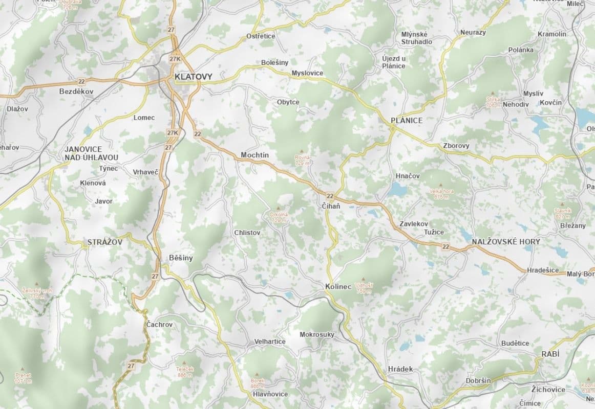 plot for sale, 2,755 m², Číhaň, Plzeňský Region plot for sale, 2,755 m², Číhaň, Plzeňský Region