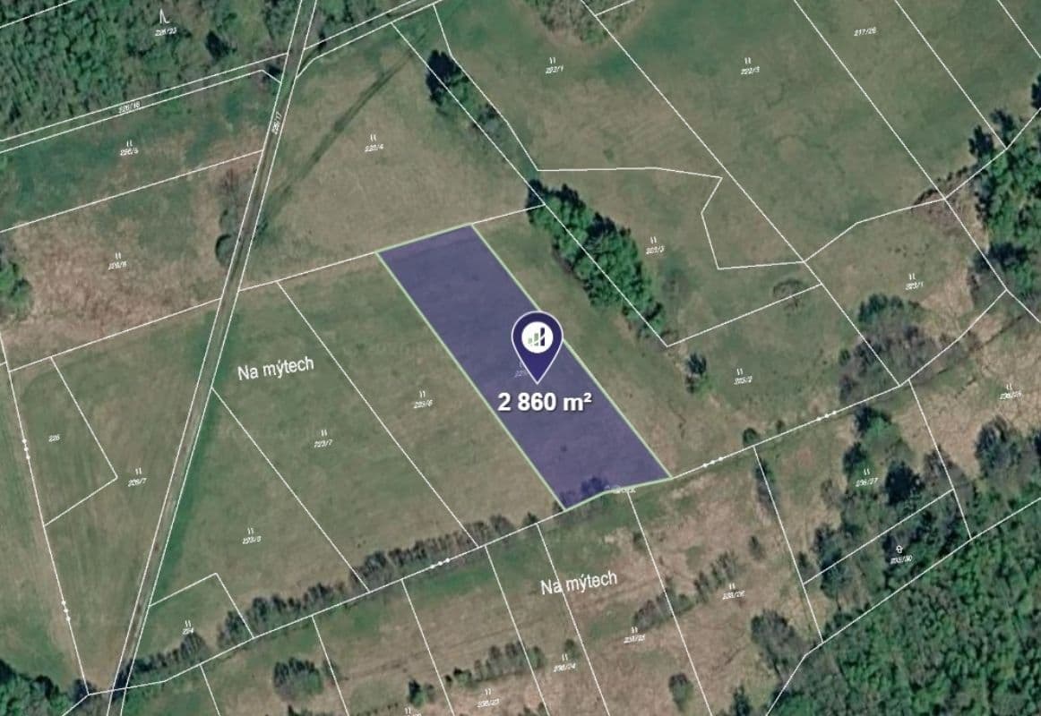 plot for sale, 2,860 m², Číhaň, Plzeňský Region plot for sale, 2,860 m², Číhaň, Plzeňský Region