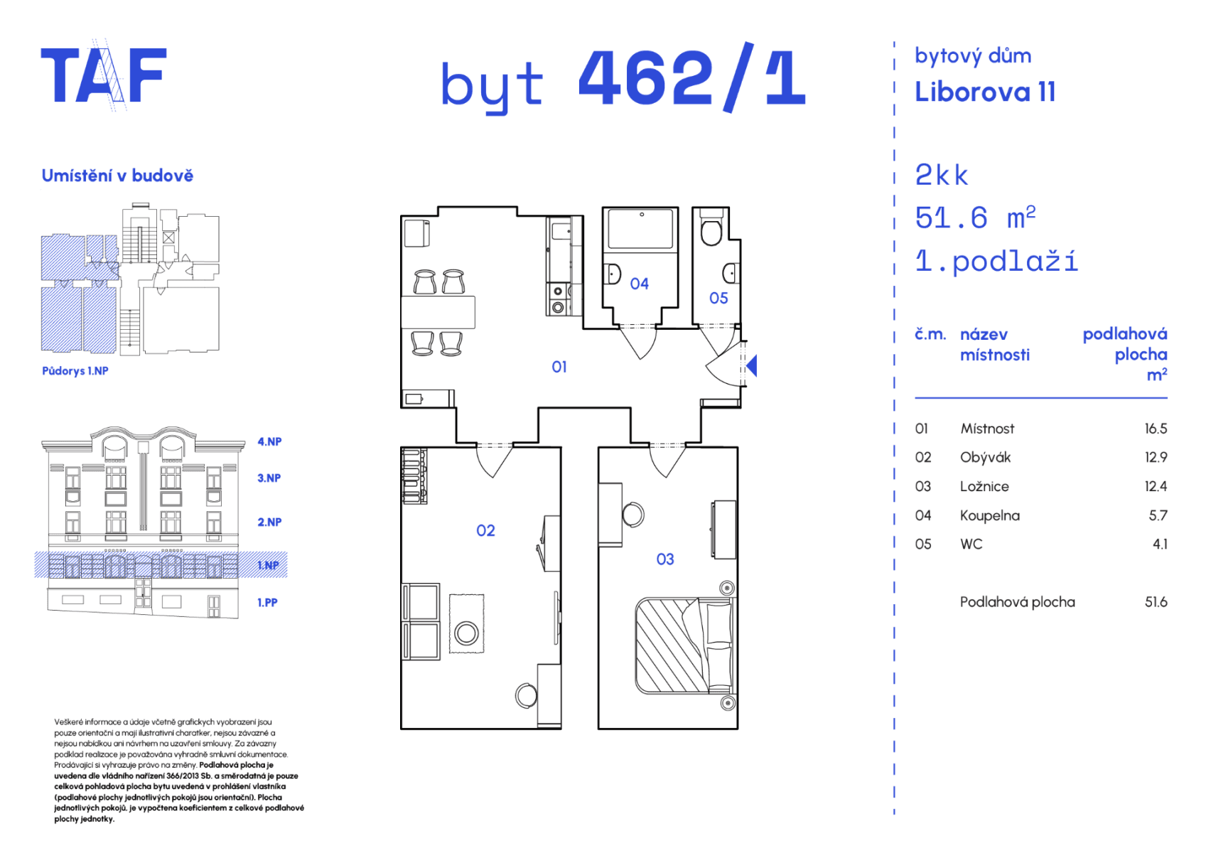 2 bedroom flat for sale, 52 m², Liborova, Prague, Prague 2 bedroom flat for sale, 52 m², Liborova, Prague, Prague