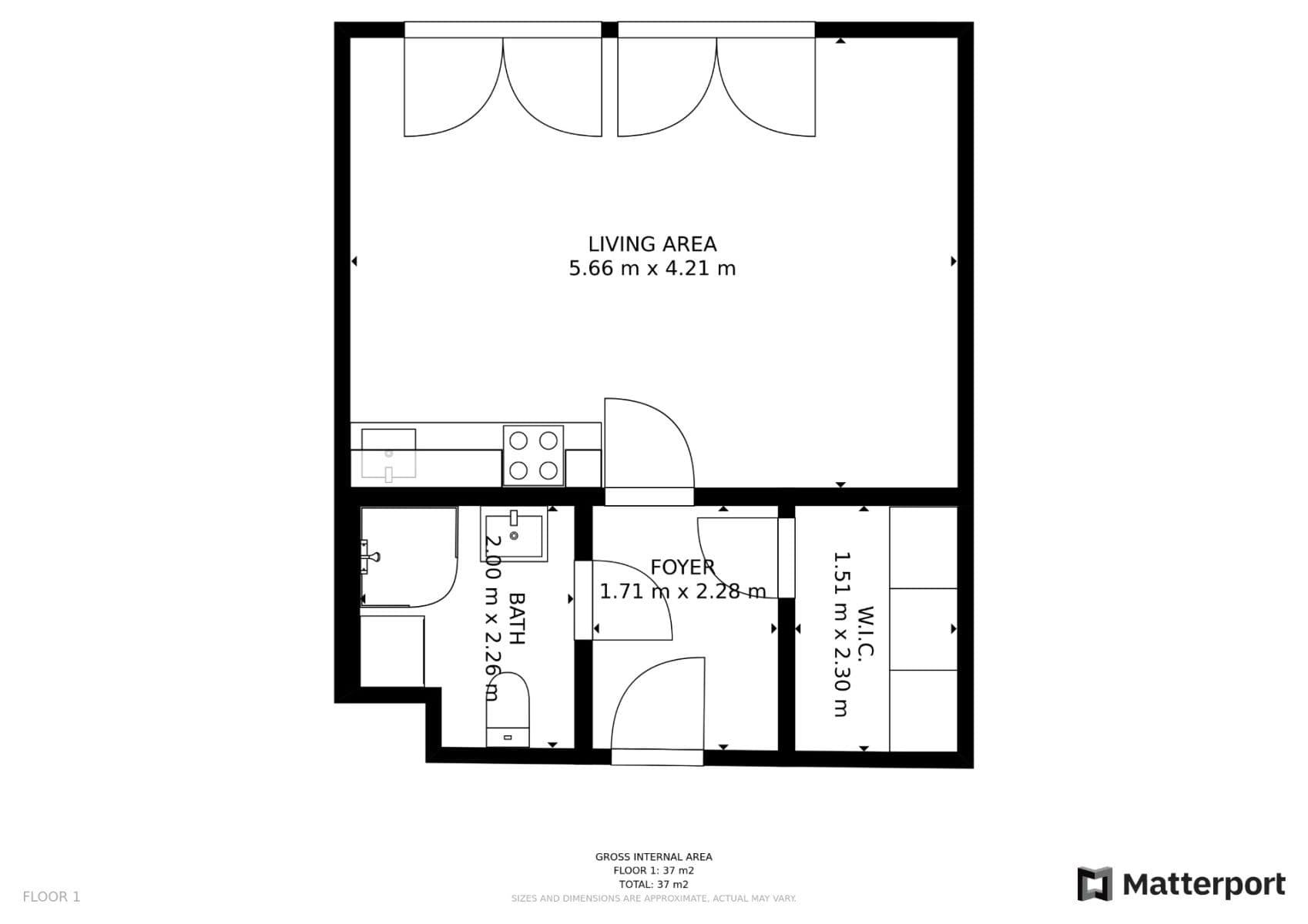 Studio flat to rent, 37 m², Toufarova, Prague, Prague Studio flat to rent, 37 m², Toufarova, Prague, Prague