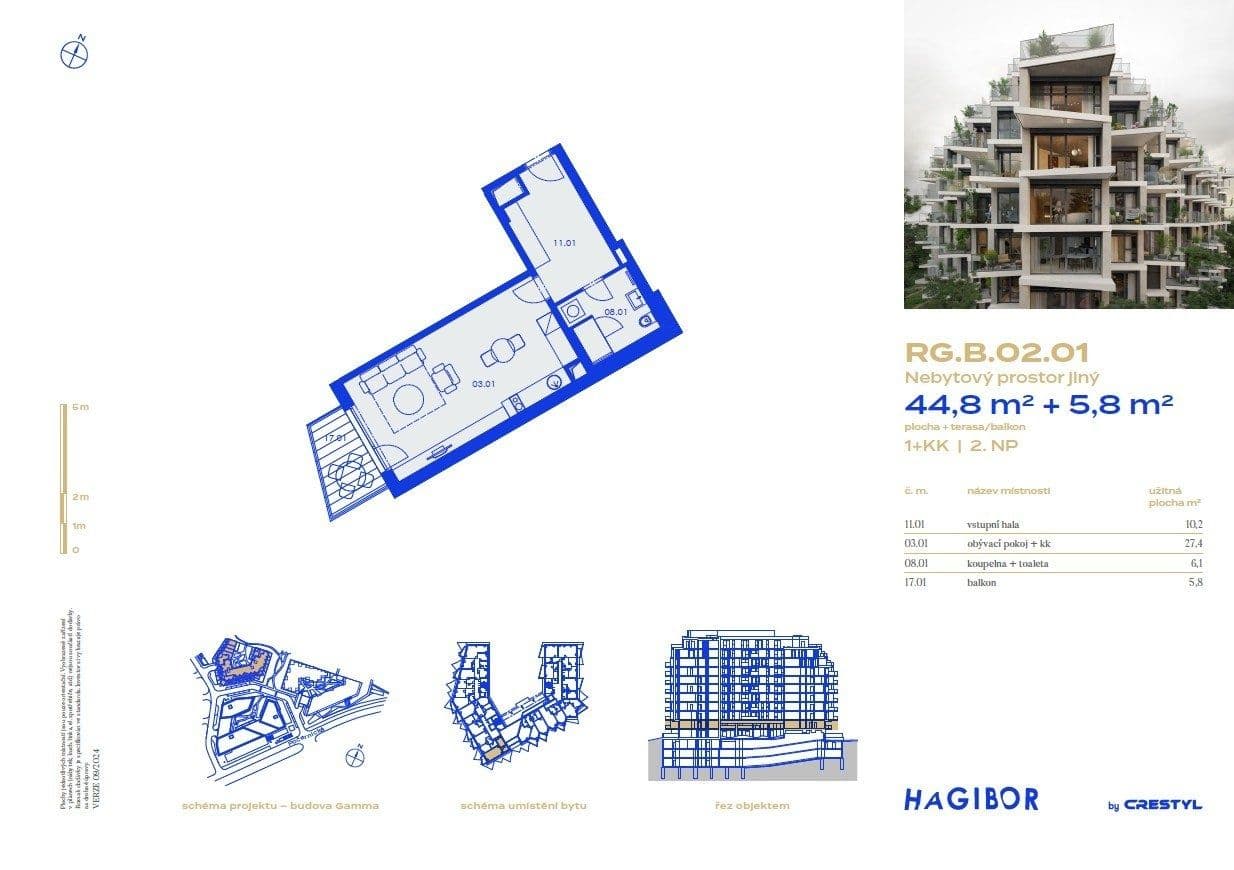 Studio flat to rent, 45 m², Ramonova, Prague, Prague Studio flat to rent, 45 m², Ramonova, Prague, Prague