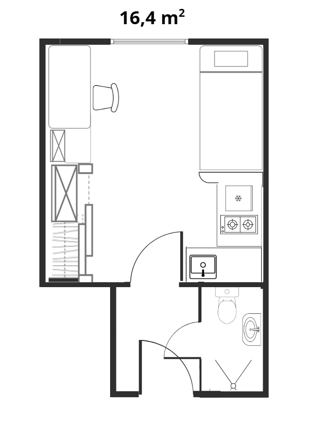 Studio flat to rent, 17 m², Jerevanská, Prague, Prague Studio flat to rent, 17 m², Jerevanská, Prague, Prague