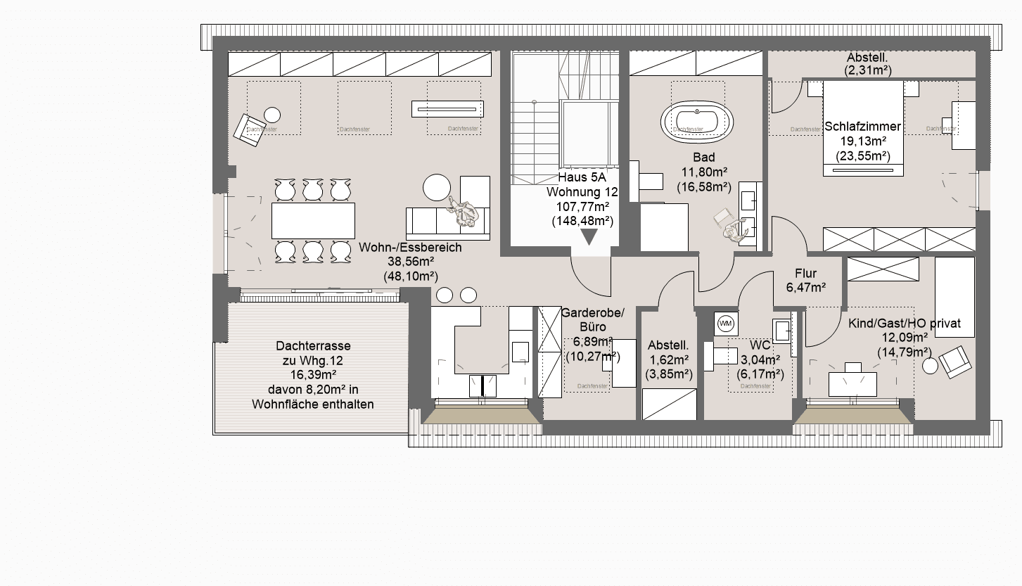 2 bedroom with open-plan kitchen flat for sale, 108 m², Grafing bei München, Bavaria 2 bedroom with open-plan kitchen flat for sale, 108 m², Grafing bei München, Bavaria