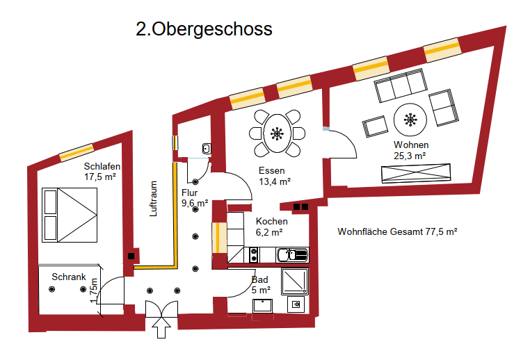 3 bedroom flat to rent, 78 m², Schirmgasse 272, Landshut, Bavaria 3 bedroom flat to rent, 78 m², Schirmgasse 272, Landshut, Bavaria