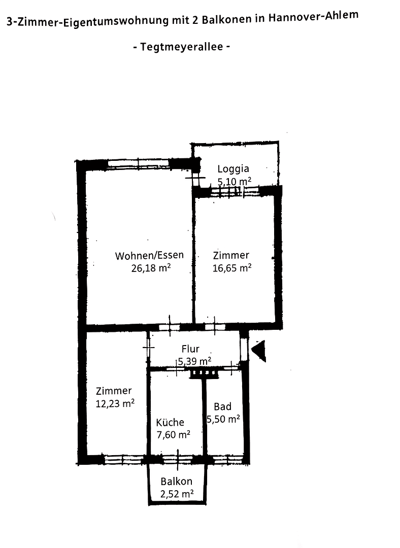3 bedroom flat for sale, 74 m², Hanover, Lower Saxony 3 bedroom flat for sale, 74 m², Hanover, Lower Saxony
