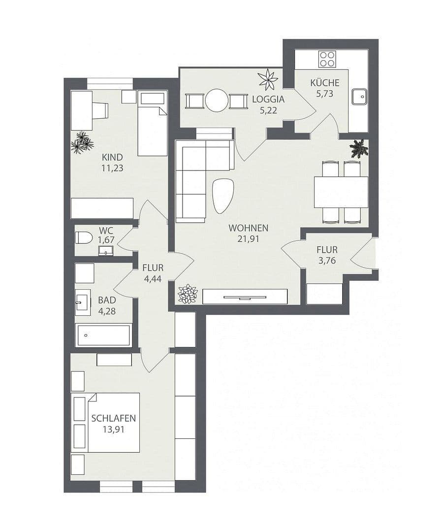 3 bedroom flat for sale, 71 m², Gersthofen, Bavaria 3 bedroom flat for sale, 71 m², Gersthofen, Bavaria