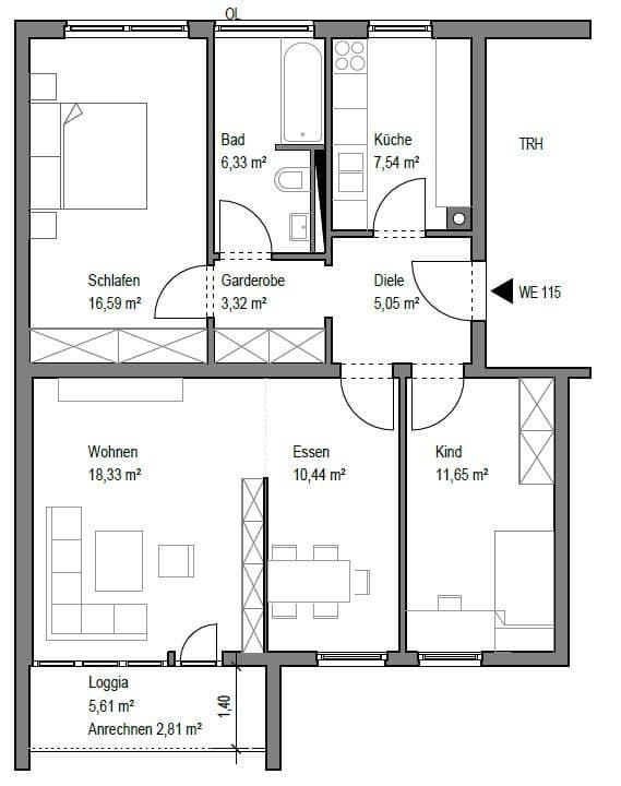 3 bedroom flat to rent, 82 m², Konrad-Adenauer-Str. 9, Fürstenfeldbruck, Bavaria 3 bedroom flat to rent, 82 m², Konrad-Adenauer-Str. 9, Fürstenfeldbruck, Bavaria