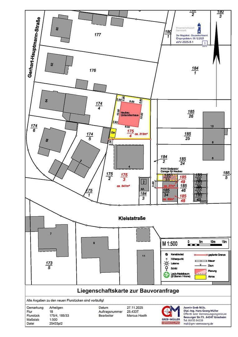 plot for sale, 350 m², Kleiststr. 4, Darmstadt, Hesse plot for sale, 350 m², Kleiststr. 4, Darmstadt, Hesse