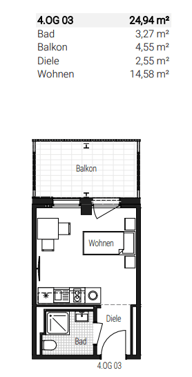 1 bedroom flat to rent, 26 m², Steinbühler Straße 4-6, Nürnberg, Bavaria 1 bedroom flat to rent, 26 m², Steinbühler Straße 4-6, Nürnberg, Bavaria