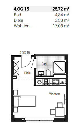 1 bedroom flat to rent, 26 m², Steinbühler Straße 4-6, Nürnberg, Bavaria 1 bedroom flat to rent, 26 m², Steinbühler Straße 4-6, Nürnberg, Bavaria