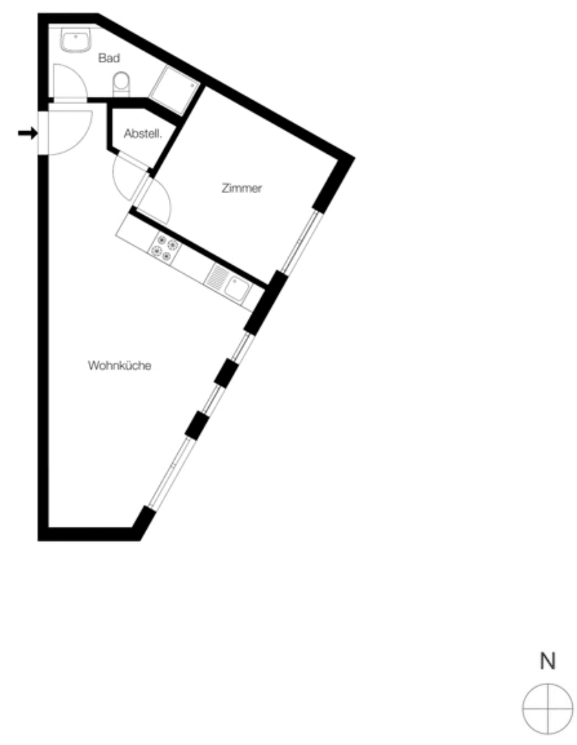 2 bedroom flat to rent, 50 m², Erdkampsweg 25, Hamburg, Hamburg 2 bedroom flat to rent, 50 m², Erdkampsweg 25, Hamburg, Hamburg