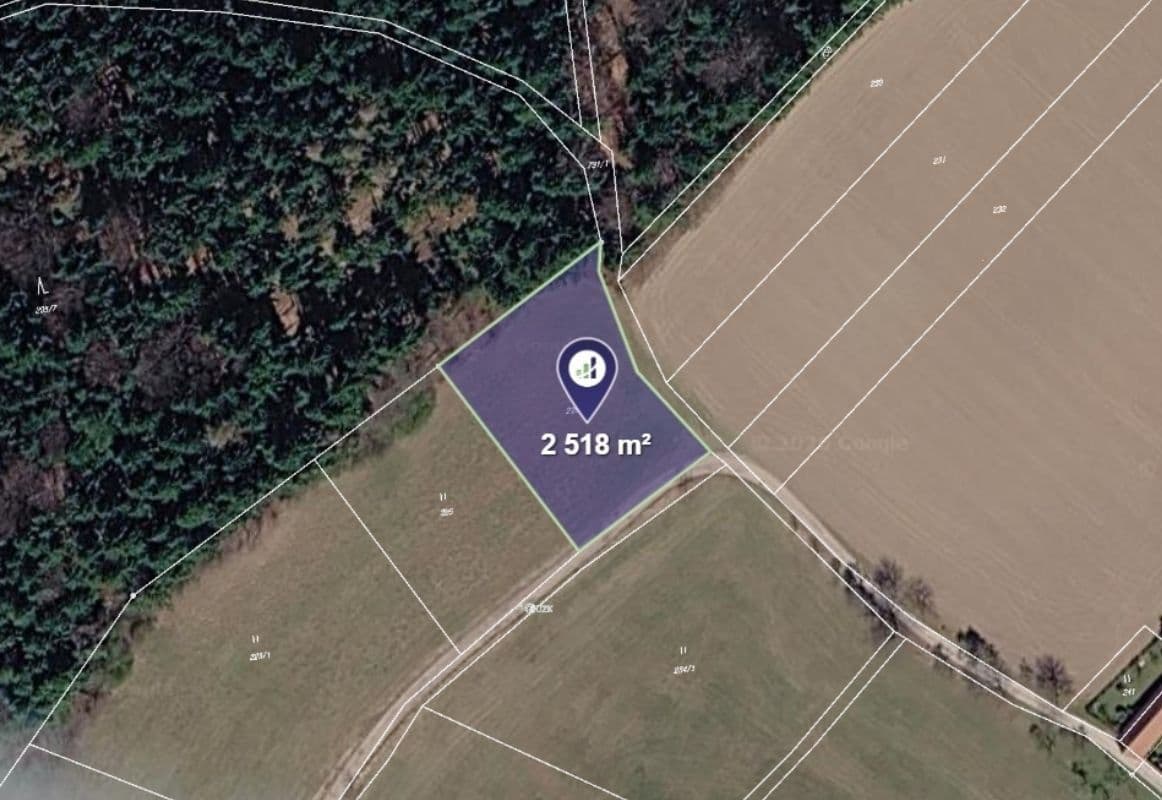 plot for sale, 2,518 m², Horní Radouň, Jihočeský Region plot for sale, 2,518 m², Horní Radouň, Jihočeský Region