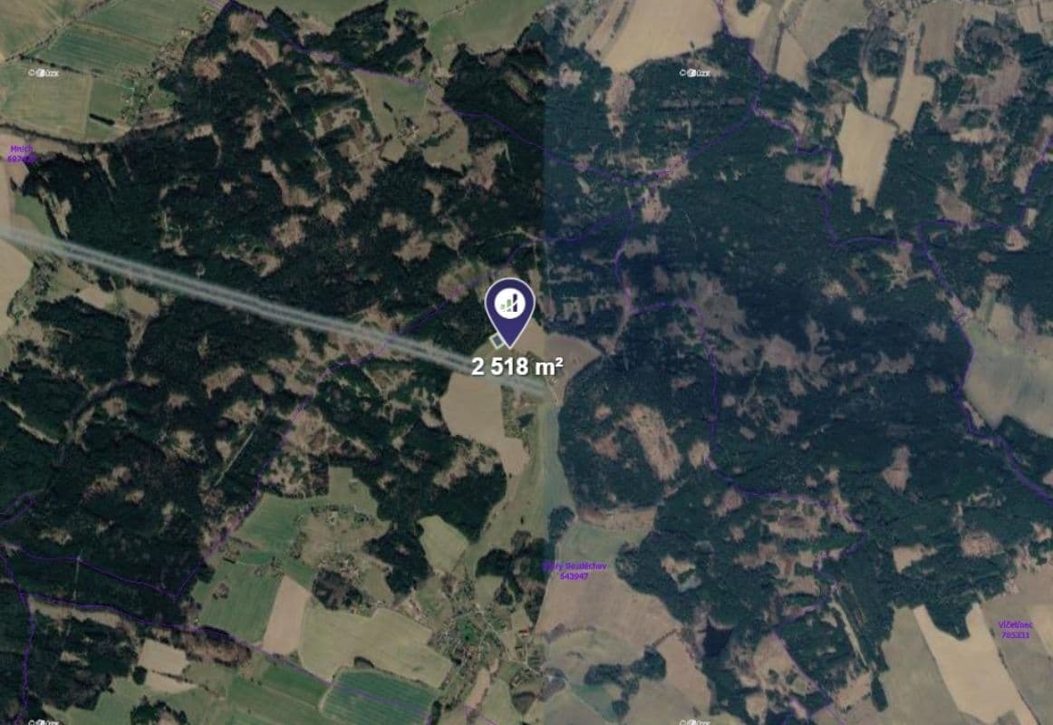 plot for sale, 2,518 m², Horní Radouň, Jihočeský Region plot for sale, 2,518 m², Horní Radouň, Jihočeský Region
