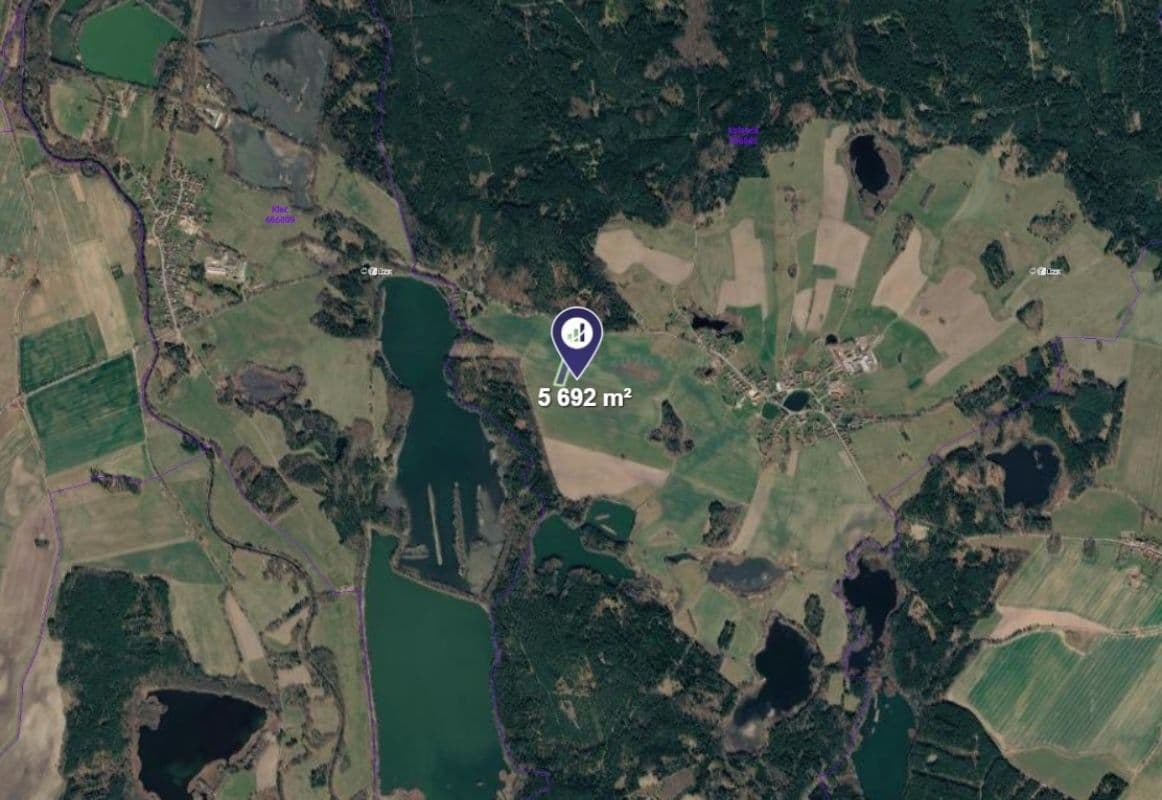 plot for sale, 5,692 m², Novosedly nad Nežárkou, Jihočeský Region plot for sale, 5,692 m², Novosedly nad Nežárkou, Jihočeský Region