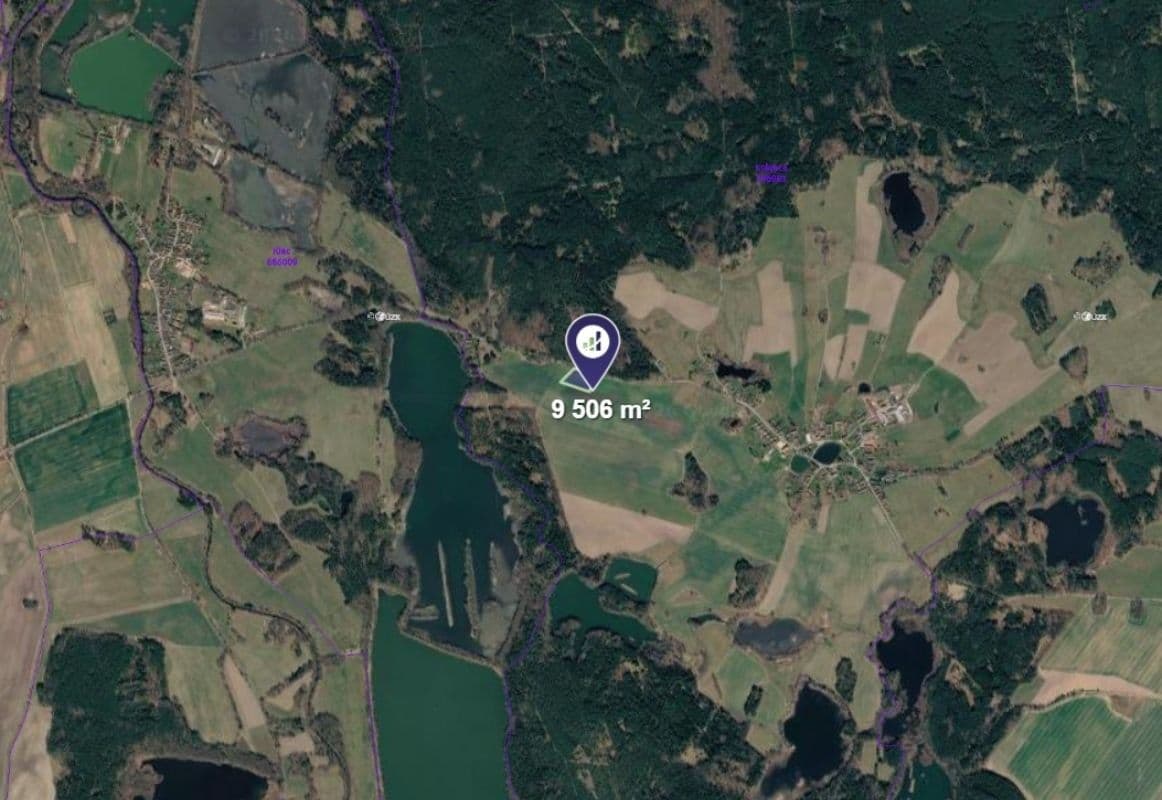 plot for sale, 9,506 m², Novosedly nad Nežárkou, Jihočeský Region plot for sale, 9,506 m², Novosedly nad Nežárkou, Jihočeský Region