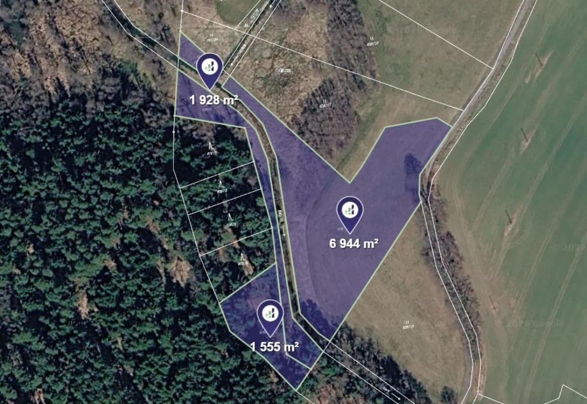 plot for sale, 10,427 m², Novosedly nad Nežárkou, Jihočeský Region plot for sale, 10,427 m², Novosedly nad Nežárkou, Jihočeský Region