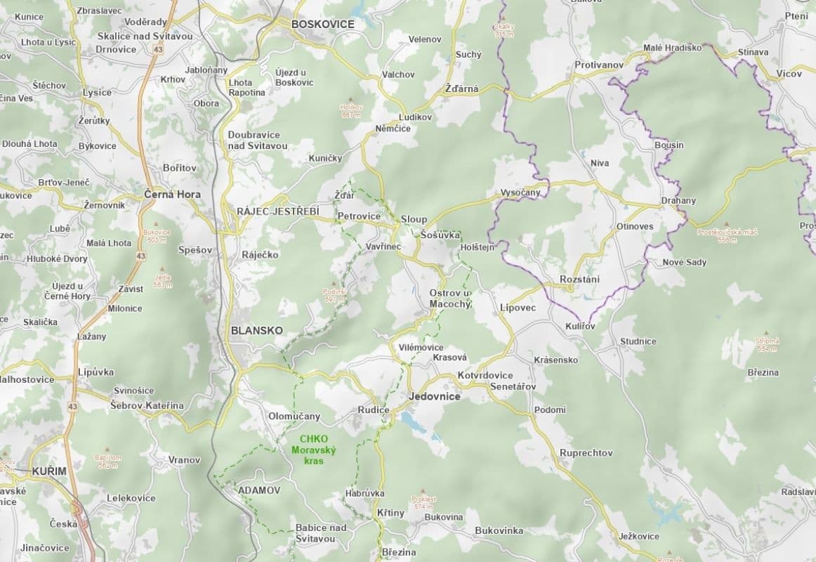plot for sale, 3,708 m², Ostrov u Macochy, Jihomoravský Region plot for sale, 3,708 m², Ostrov u Macochy, Jihomoravský Region