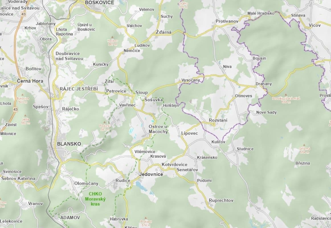 plot for sale, 9,894 m², Ostrov u Macochy, Jihomoravský Region plot for sale, 9,894 m², Ostrov u Macochy, Jihomoravský Region