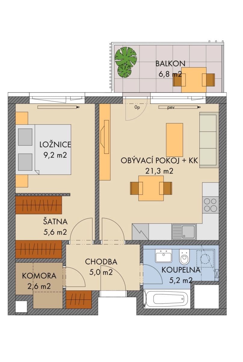 1 bedroom with open-plan kitchen flat for sale, 52 m², Hugo Haase, Prague, Prague 1 bedroom with open-plan kitchen flat for sale, 52 m², Hugo Haase, Prague, Prague