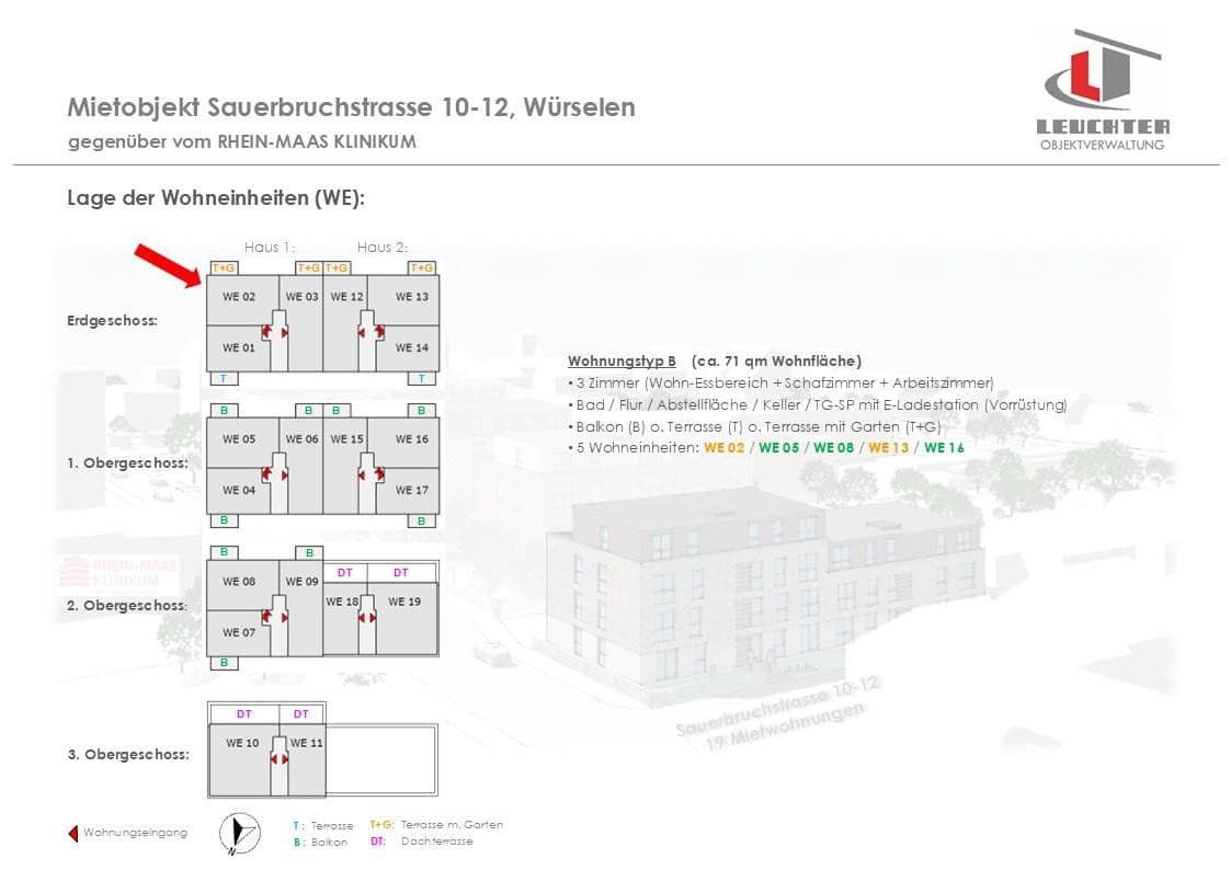 3 bedroom flat to rent, 71 m², Sauerbruchstraße 10-12, Würselen, North Rhine-Westphalia 3 bedroom flat to rent, 71 m², Sauerbruchstraße 10-12, Würselen, North Rhine-Westphalia