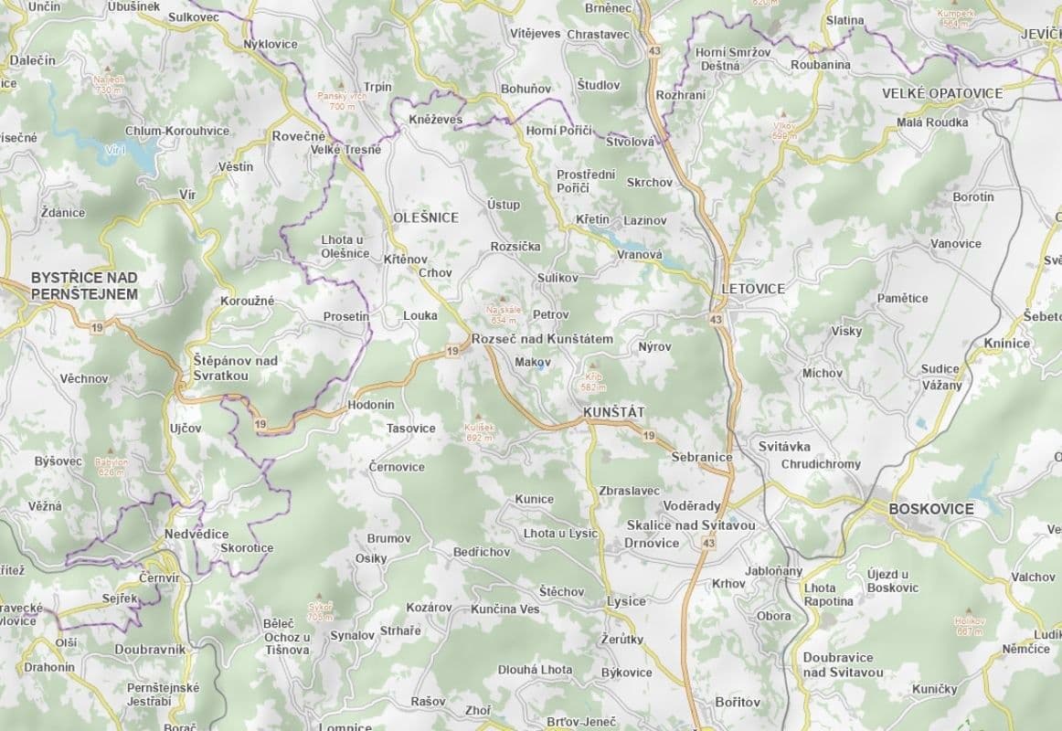 plot for sale, 22,834 m², Kunštát, Jihomoravský Region plot for sale, 22,834 m², Kunštát, Jihomoravský Region