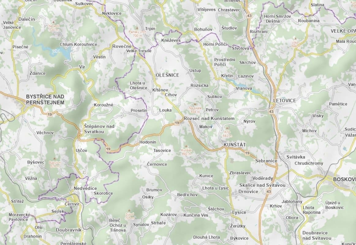 plot for sale, 11,758 m², Kunštát, Jihomoravský Region plot for sale, 11,758 m², Kunštát, Jihomoravský Region