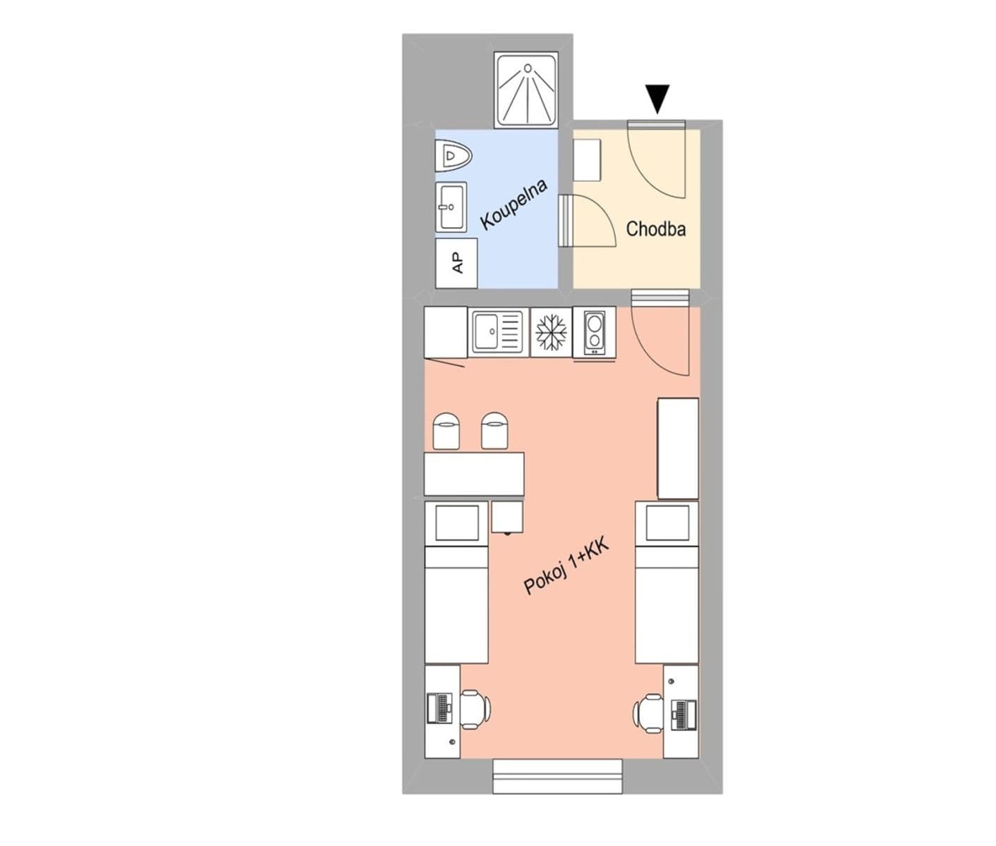 Studio flat to rent, 28 m², Magisterská, Plzeň, Plzeňský Region Studio flat to rent, 28 m², Magisterská, Plzeň, Plzeňský Region