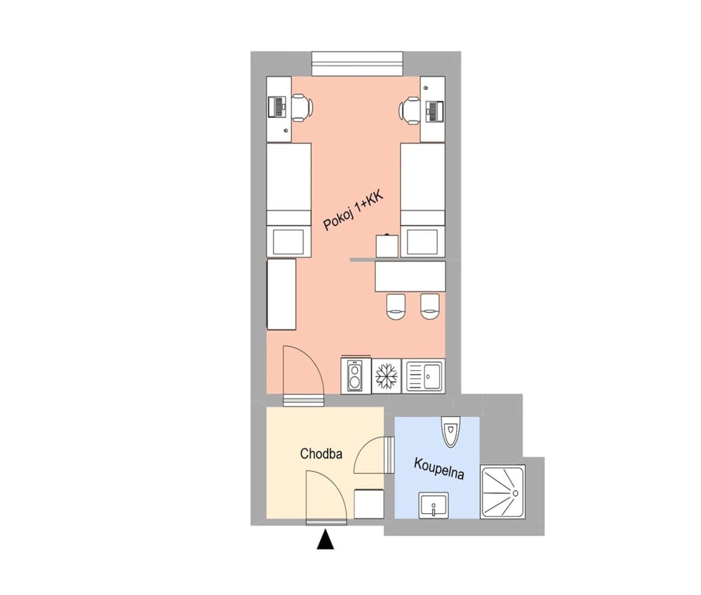Studio flat to rent, 27 m², Magisterská, Plzeň, Plzeňský Region Studio flat to rent, 27 m², Magisterská, Plzeň, Plzeňský Region