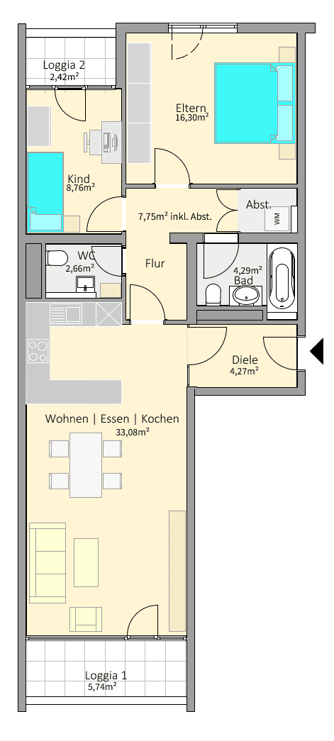 3 bedroom flat for sale, 82 m², München, Bavaria 3 bedroom flat for sale, 82 m², München, Bavaria