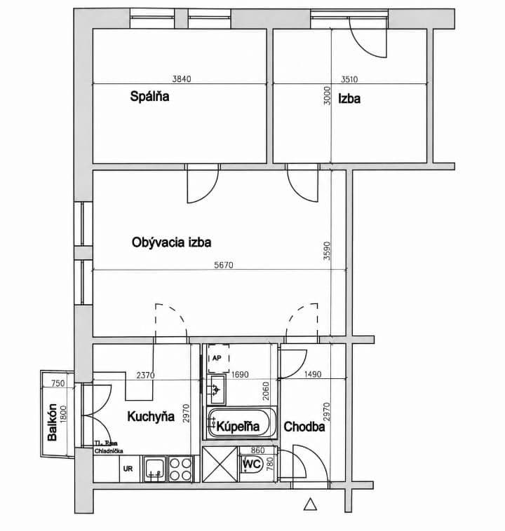 3 bedroom flat for sale, 60 m², Račianska, Nové Mesto, Bratislavský Region 3 bedroom flat for sale, 60 m², Račianska, Nové Mesto, Bratislavský Region