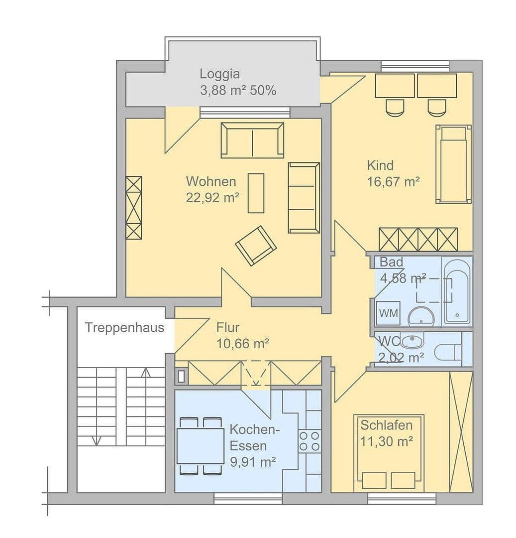 3 bedroom flat to rent, 79 m², Stresemannstr. 14, Darmstadt, Hesse 3 bedroom flat to rent, 79 m², Stresemannstr. 14, Darmstadt, Hesse