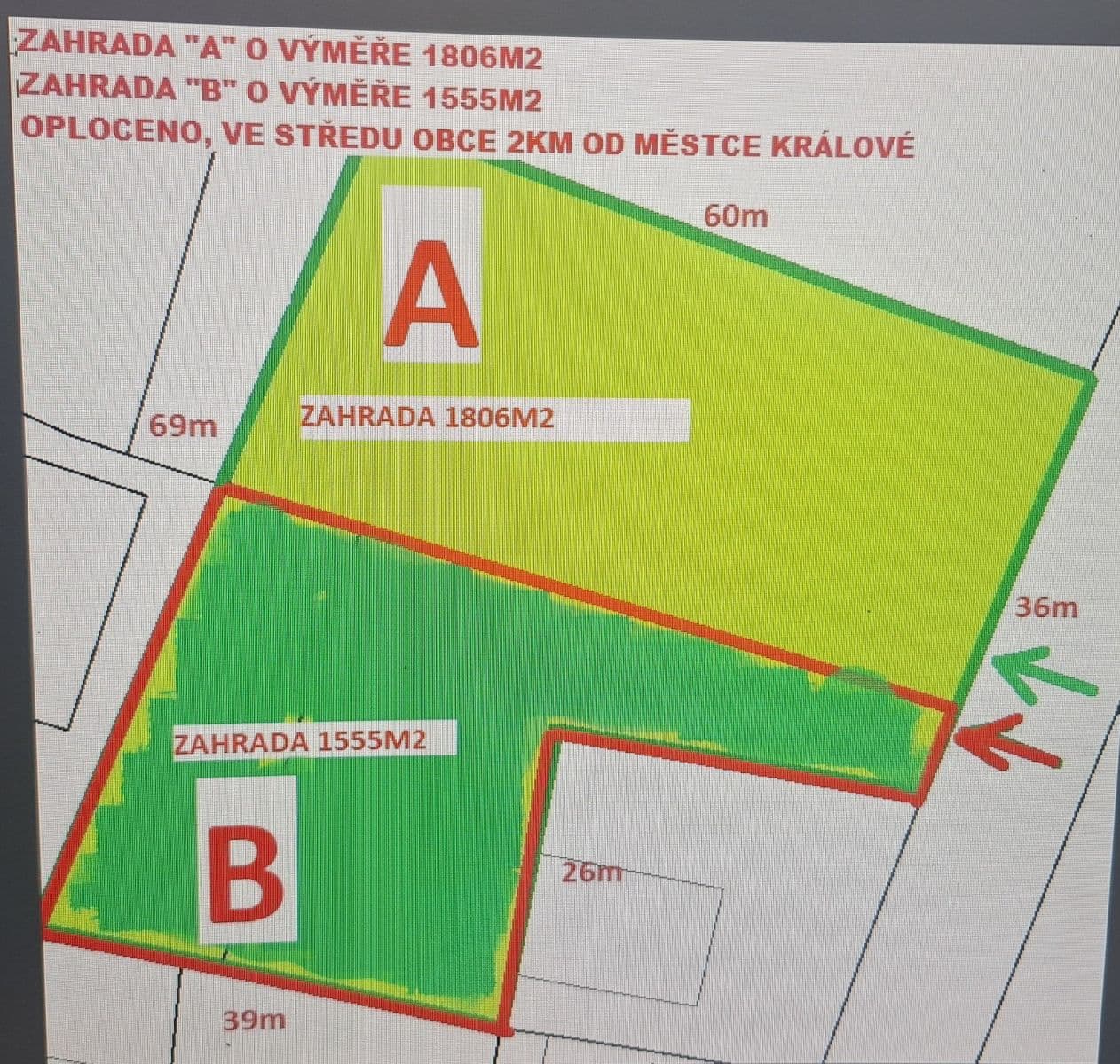 plot to rent, 1,555 m², Městec Králové, Středočeský Region plot to rent, 1,555 m², Městec Králové, Středočeský Region