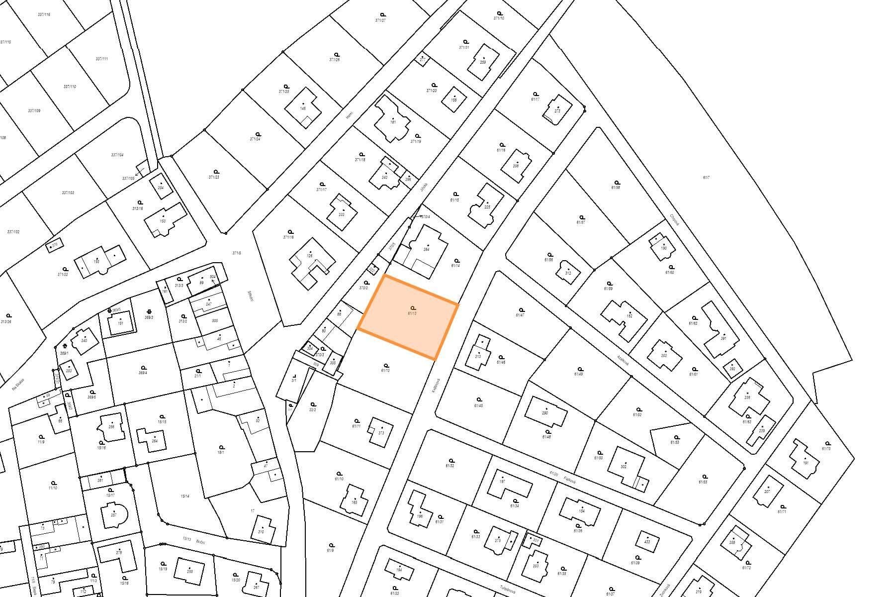 plot for sale, 1,240 m², Květinová, Čakovičky, Středočeský Region plot for sale, 1,240 m², Květinová, Čakovičky, Středočeský Region