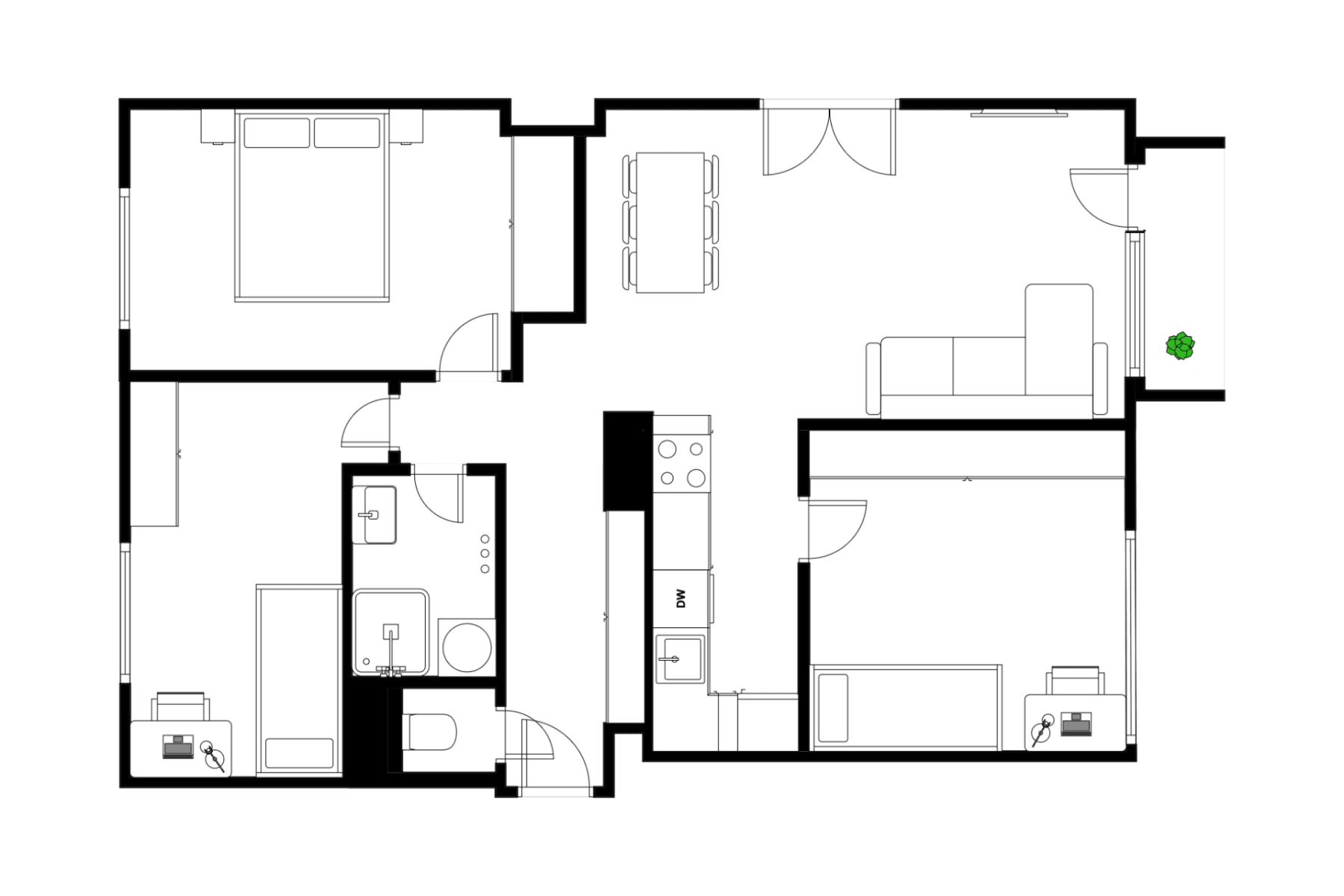 3 bedroom with open-plan kitchen flat for sale, 74 m², Pod Lipami, Prague, Prague 3 bedroom with open-plan kitchen flat for sale, 74 m², Pod Lipami, Prague, Prague