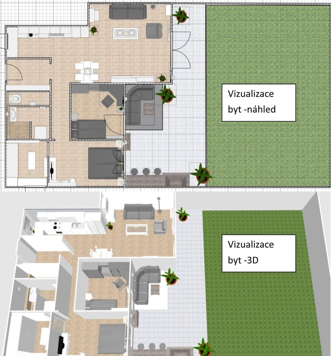 3 bedroom with open-plan kitchen flat for sale, 80 m², Smutného, Znojmo, Jihomoravský Region 3 bedroom with open-plan kitchen flat for sale, 80 m², Smutného, Znojmo, Jihomoravský Region