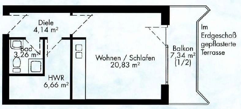 Studio flat to rent, 39 m², Wilhelmshaven, Lower Saxony Studio flat to rent, 39 m², Wilhelmshaven, Lower Saxony