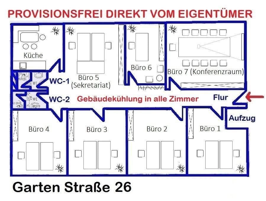 office to rent, 233 m², GartenStr. 26, Karlsruhe, Baden-Württemberg office to rent, 233 m², GartenStr. 26, Karlsruhe, Baden-Württemberg