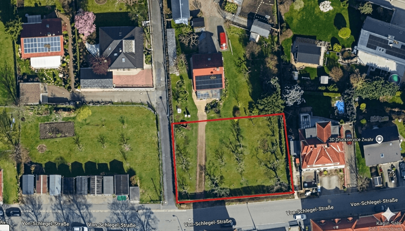 plot for sale, 840 m², Von-Schlegel-Straße 0, Zwickau, Saxony plot for sale, 840 m², Von-Schlegel-Straße 0, Zwickau, Saxony