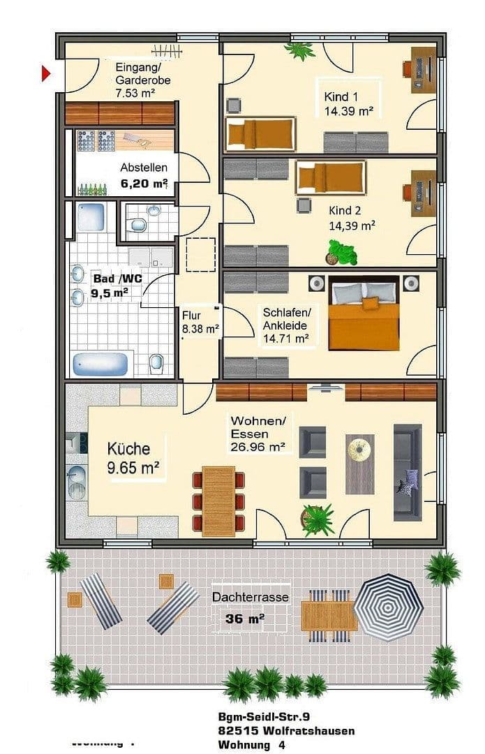 4 bedroom flat to rent, 121 m², Bgm-Seidl-Str.9, Wolfratshausen, Bavaria 4 bedroom flat to rent, 121 m², Bgm-Seidl-Str.9, Wolfratshausen, Bavaria