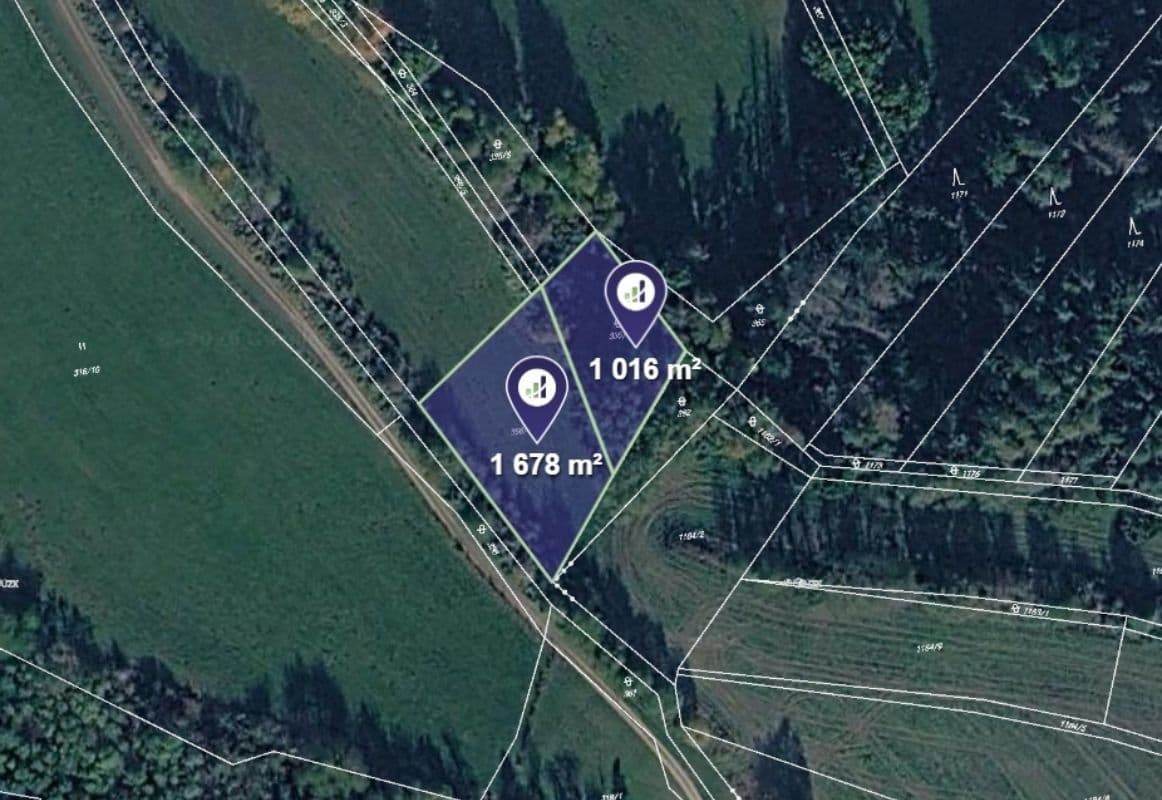 plot for sale, 2,021 m², Divišov, Středočeský Region plot for sale, 2,021 m², Divišov, Středočeský Region